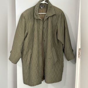 Olive Green Quilted Jacket/Coat